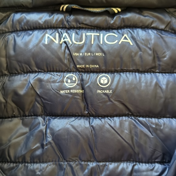 Deep blue, common, navy, medium Nautica packable,light weight jacket women - Picture 3 of 5